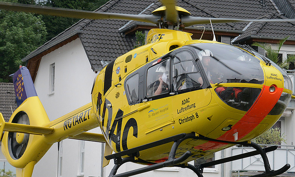Schwer verletzte Holländerin in Unfallklinik geflogen