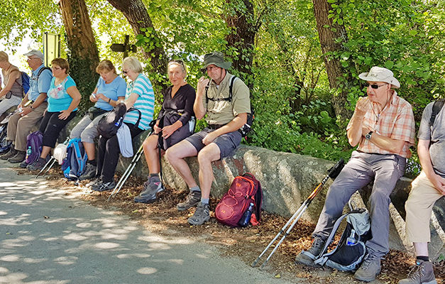 Heitere Stimmung bei den Balvern auf dem Jakobsweg
