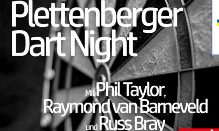Darts-Legenden Phil Taylor und Raymond van Barneveld in Plettenberg
