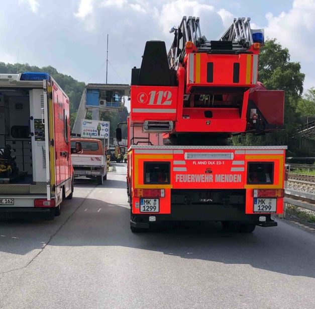 Feuerwehreinsatz im Kalkwerk Hönnetal