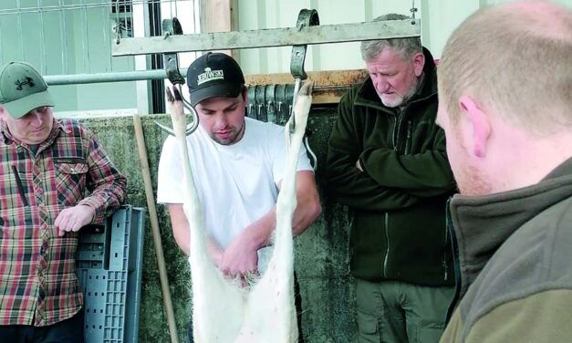 Für die Jäger gehört auch das Zerlegen des  Wildes zum Handwerk