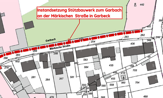 Gehwegkappen am Garbach werden erneuert