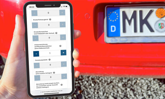 Änderung auf MK-Wunschkennzeichen ab sofort wieder möglich