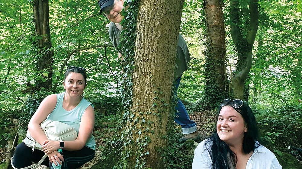 Waldbaden mit irischen Gästen an der Hönne