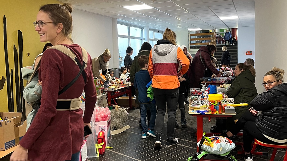 Ganz schön was los beim Trödelmarkt der Kinder