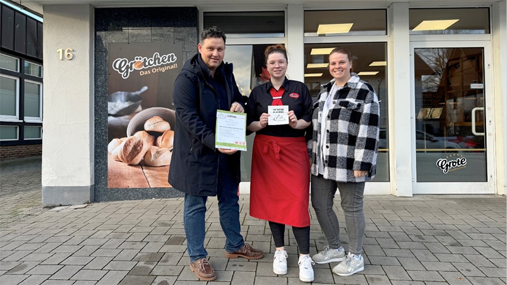 Goldbäckerei Grote hat „Fahrradfreundliche Gastronomie“