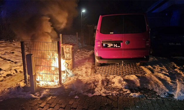 Mülltonnen-Brand drohte überzugreifen