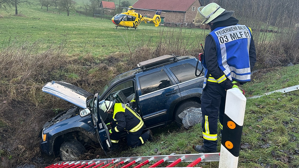 Schwerstverletzter nach Verkehrsunfall in der Grübeck