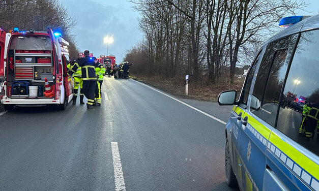 EILMELDUNG: B229 nach Unfall gesperrt