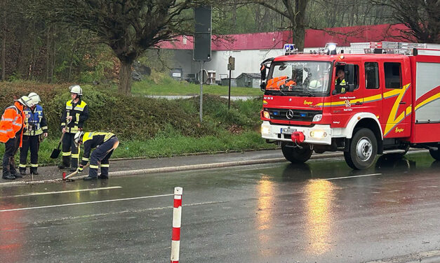 Feuerwehr macht Gullys wieder frei