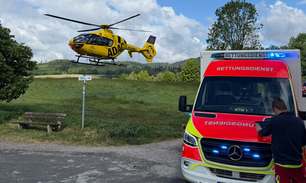 Hubschrauber landet wegen medizinischem Notfall