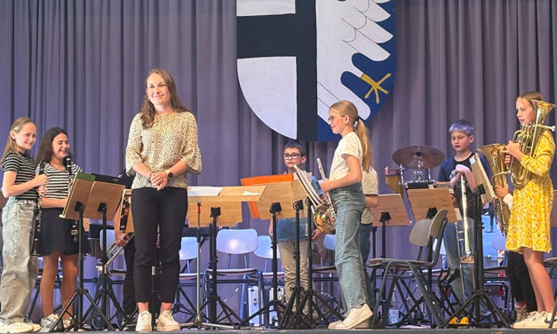 Junge Musiker trumpften in der Aula auf