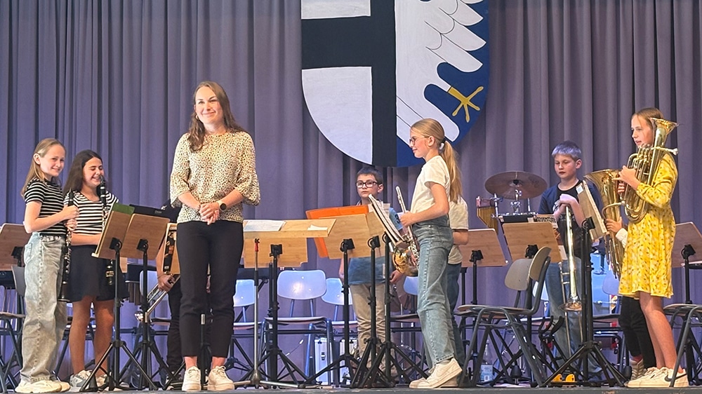Junge Musiker trumpften in der Aula auf