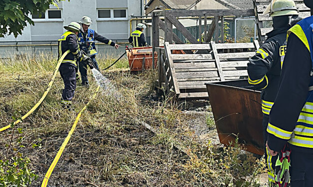 Wiesenbrand im Industriegebiet Braukessiepen