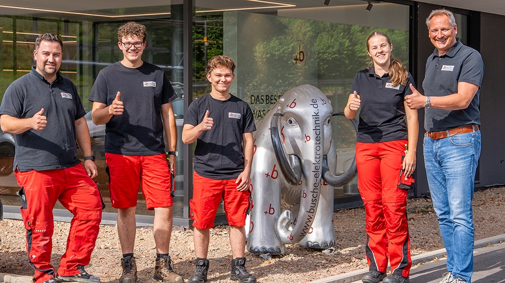 Drei neue Azubis bei Busche Elektrotechnik