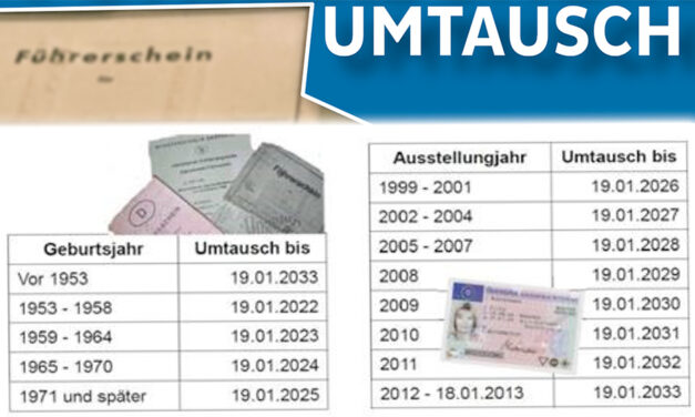 Führerscheine können schon jetzt umgetauscht werden