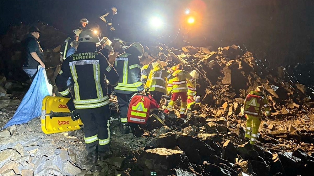 Sechs Meter tief im Steinbruch abgestürzt