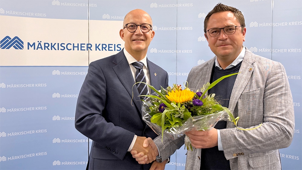 Marco Voge gratuliert neuem Landrat