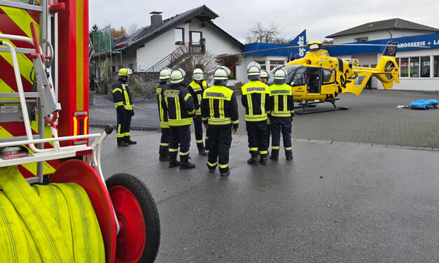 Nach Betriebsunfall mit Hubschrauber ausgeflogen
